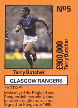 1987 Boss Leisure - Emlyn Hughes' Team Tactix #5 Terry Butcher Front