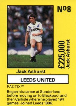 1987 Boss Leisure - Emlyn Hughes' Team Tactix #8 Jack Ashurst Front