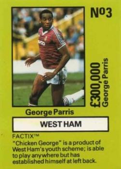 1987 Boss Leisure - Emlyn Hughes' Team Tactix #3 George Parris Front