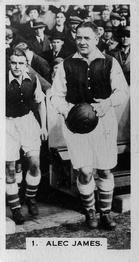 1934 Gallaher Footballers in Action #1 Alec James Front