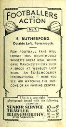 1934 Gallaher Footballers in Action #7 Sep Rutherford Back