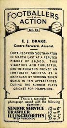 1934 Gallaher Footballers in Action #12 Ted Drake Back