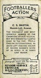 1934 Gallaher Footballers in Action #14 Cliff Bastin Back