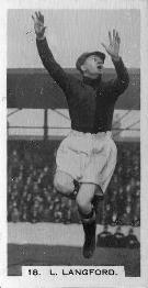 1934 Gallaher Footballers in Action #18 Lenny Langford Front