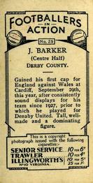 1934 Gallaher Footballers in Action #25 Jack Barker Back