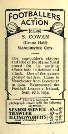 1934 Gallaher Footballers in Action #26 Sam Cowan Back