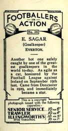 1934 Gallaher Footballers in Action #36 Ted Sagar Back