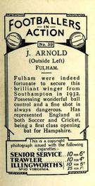 1934 Gallaher Footballers in Action #39 Johnny Arnold Back