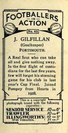 1934 Gallaher Footballers in Action #45 Jock Gilfillan Back