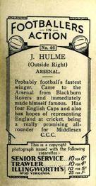 1934 Gallaher Footballers in Action #46 Joe Hulme Back