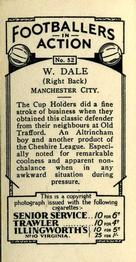 1934 Gallaher Footballers in Action #52 Billy Dale Back