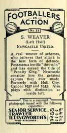 1934 Gallaher Footballers in Action #55 Sam Weaver Back