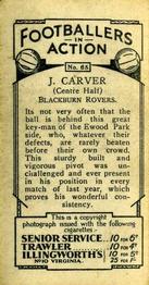 1934 Gallaher Footballers in Action #65 Jesse Carver Back