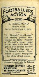1934 Gallaher Footballers in Action #66 Teddy Sanford Back