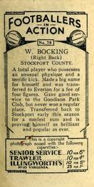 1934 Gallaher Footballers in Action #78 Billy Bocking Back