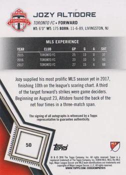 2018 Topps MLS - Non-Autographed Certified Autographs #50 Jozy Altidore Back