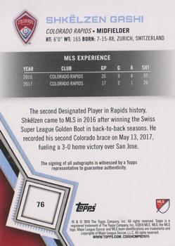 2018 Topps MLS - Non-Autographed Certified Autographs #76 Shkelzen Gashi Back