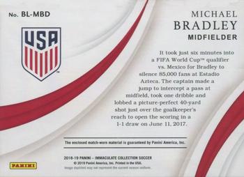 2018-19 Panini Immaculate Collection - Brand Logos #BL-MBD Michael Bradley Back