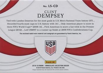 2018-19 Panini Immaculate Collection - Logo Signatures #LS-CD Clint Dempsey Back