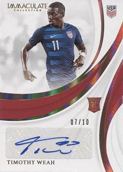 2018-19 Panini Immaculate Collection - Rookie Autographs Gold #RA-TW Timothy Weah Front