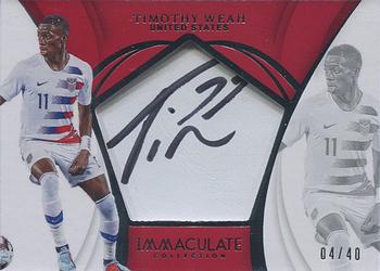 2018-19 Panini Immaculate Collection - Soccer Swatch Signatures #SS-TW Timothy Weah Front