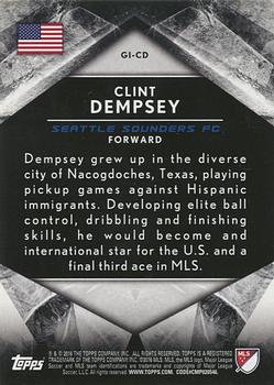 2016 Topps Apex MLS - Global Influence Blue #GI-CD Clint Dempsey Back