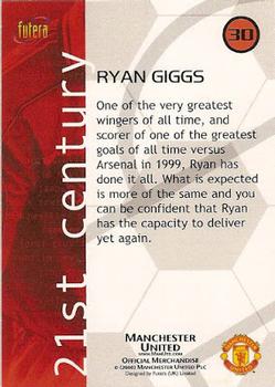 2000 Futera / Pokka Manchester United #30 Ryan Giggs Back