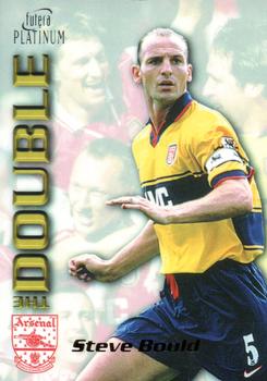 1998 Futera Platinum Arsenal The Double #DB4 Steve Bould Front