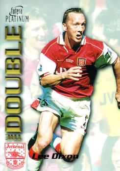 1998 Futera Platinum Arsenal The Double #DB5 Lee Dixon Front