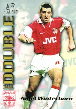 1998 Futera Platinum Arsenal The Double #DB15 Nigel Winterburn Front