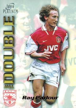 1998 Futera Platinum Arsenal The Double #DB17 Ray Parlour Front