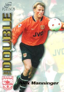 1998 Futera Platinum Arsenal The Double #DB18 Alex Manninger Front
