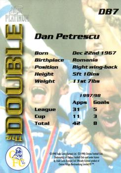 1998 Futera Platinum Chelsea The Double #DB7 Dan Petrescu Back