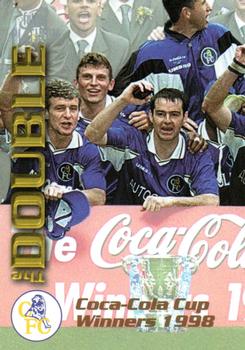 1998 Futera Platinum Chelsea The Double #DB8 Coca-Cola Cup Winners 1998 Front