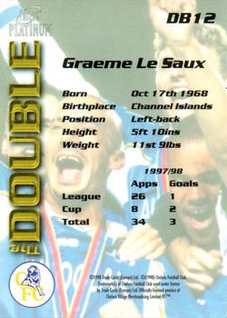 1998 Futera Platinum Chelsea The Double #DB12 Graeme Le Saux Back