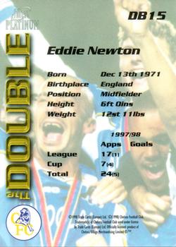 1998 Futera Platinum Chelsea The Double #DB15 Eddie Newton Back