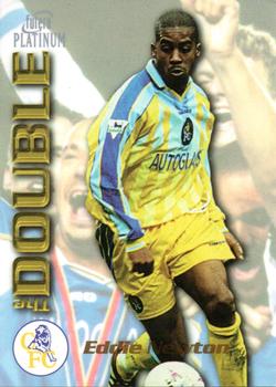 1998 Futera Platinum Chelsea The Double #DB15 Eddie Newton Front