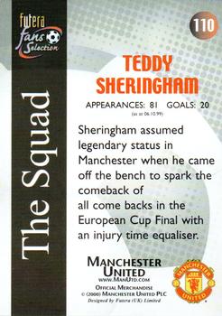 2000 Futera Fans Selection Manchester United - Foil #110 Teddy Sheringham Back