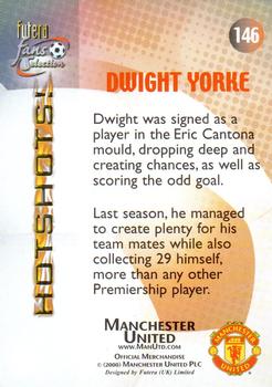 2000 Futera Fans Selection Manchester United - Foil #146 Dwight Yorke Back
