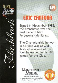 2000 Futera Fans Selection Manchester United - Foil #149 Eric Cantona Back