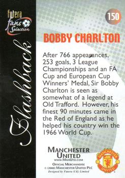 2000 Futera Fans Selection Manchester United - Foil #150 Bobby Charlton Back