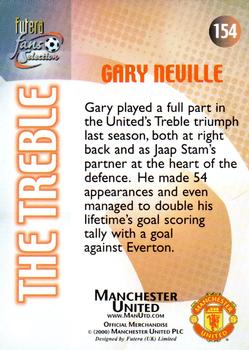 2000 Futera Fans Selection Manchester United - Foil #154 Gary Neville Back