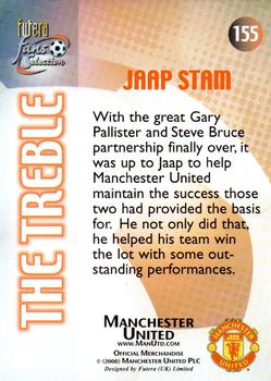 2000 Futera Fans Selection Manchester United - Foil #155 Jaap Stam Back