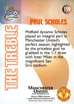 2000 Futera Fans Selection Manchester United - Foil #159 Paul Scholes Back