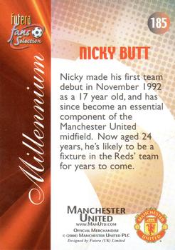 2000 Futera Fans Selection Manchester United - Foil #185 Nicky Butt Back