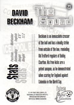 1999 Futera Manchester United Fans' Selection - Foil #23 David Beckham Back