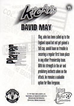 1999 Futera Manchester United Fans' Selection - Foil #44 David May Back