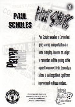 1999 Futera Manchester United Fans' Selection - Foil #46 Paul Scholes Back