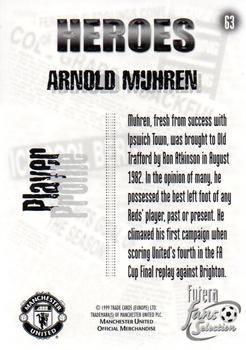 1999 Futera Manchester United Fans' Selection - Foil #63 Arnold Muhren Back