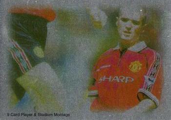 1999 Futera Manchester United Fans' Selection - Foil #74 Player & Stadium Montage Front